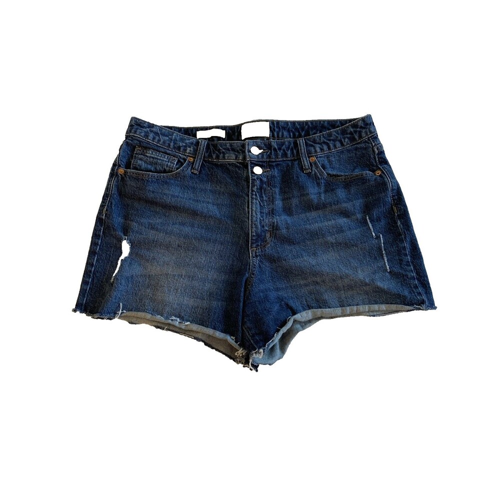 Universal Thread Vintage Midi Jean Shorts Women's Size 14/32R Blue Distressed